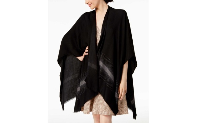  Women's Ombre Metallic Wraps, Black
