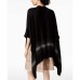  Women's Ombre Metallic Wraps, Black