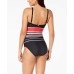  Women’s Over The Shoulder One Piece with Removable Soft Cups (Charcoal, 14)