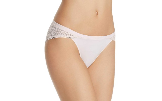  Women’s Perfectly Fit Geometric Lace Bikini (Pink, XS)