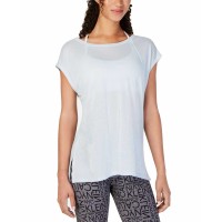 Calvin Klein Women’s Performance Cap-Sleeve Crisscross Back T-Shirt Tops