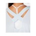  Women’s Performance Cap-Sleeve Crisscross Back T-Shirt Tops
