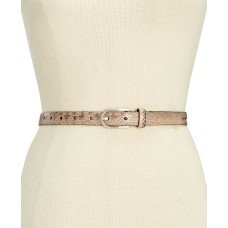 Calvin Klein Women's Python-Embossed Leather Skinny Belts
