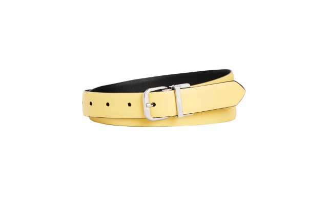  Women's Reversible Feather Edge Leather Skinny Belts
