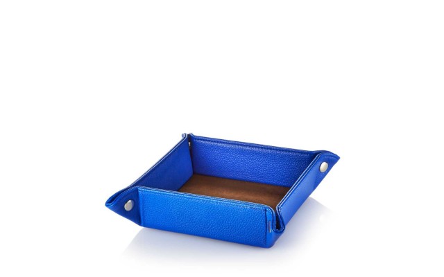  Pebbled Leather Button Collector Box