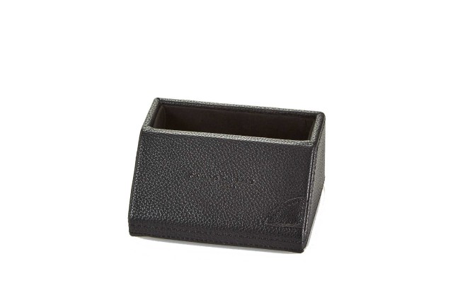  Pebbled Leather Desk Card Holders