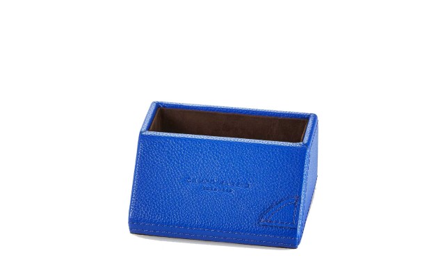  Pebbled Leather Desk Card Holders