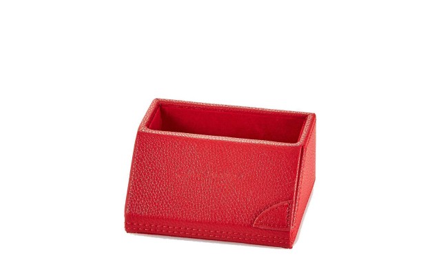  Pebbled Leather Desk Card Holders