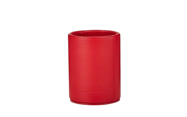  Round Pebbled Leather Pen Holders