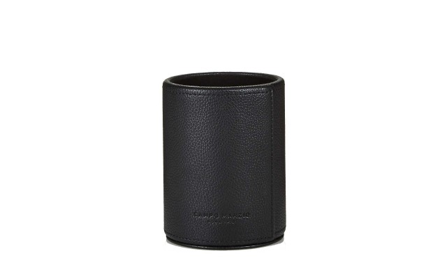  Round Pebbled Leather Pen Holders