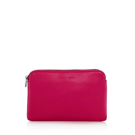  Women's Small Leather Pouch, Pink