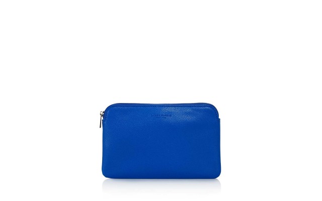  Women's Small Leather Pouch, Navy