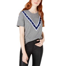 Carbon Copy Embellished T-Shirt (Light/Pastel Gray, M)