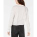  Juniors’ Grid Cherry-Graphic Top (White, M)