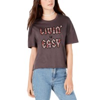 Carbon Copy Juniors’ “Livin’ Is Easy” Graphic T-Shirt Tops