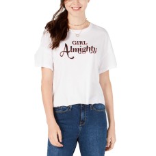 Carbon Copy Women's Graphic-Print T-Shirt Tops