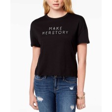 Carbon Copy Women's Graphic-Print T-Shirt Tops