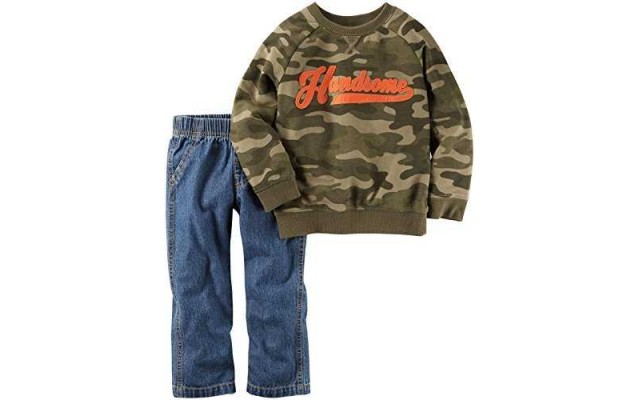Carter’s Baby Boys’ 2 Pc Playwear Sets 229g259, Handsome Print, 6 Months