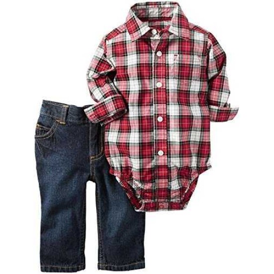 Carter’s Baby Boys’ 2 Pc Sets 127g201, Red, 3M