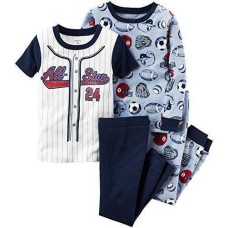 Carter's Baby Boys' 4-Pc. All-Star Sports Cotton 321g181 Pajamas Sets