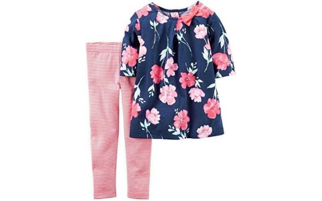 Carter’s Baby Girls 2 Piece Playwear Sets 239g220, Print, New Born
