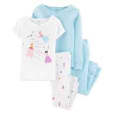 Carter’s Baby Girls 4-Pc.Cotton Pajamas Set