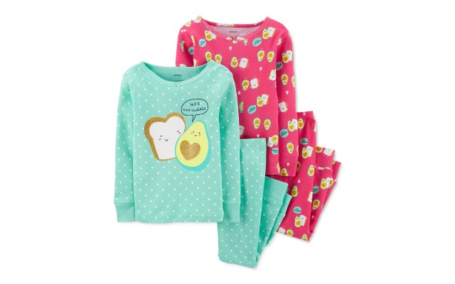 Carter’s Baby Girls 4-Pc.Cotton Pajamas Set