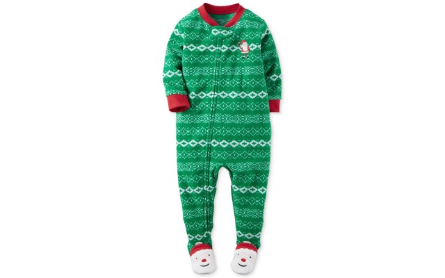  Boys' 1 Pc Fleece 347g182 Pajama Sets, Green, 2T