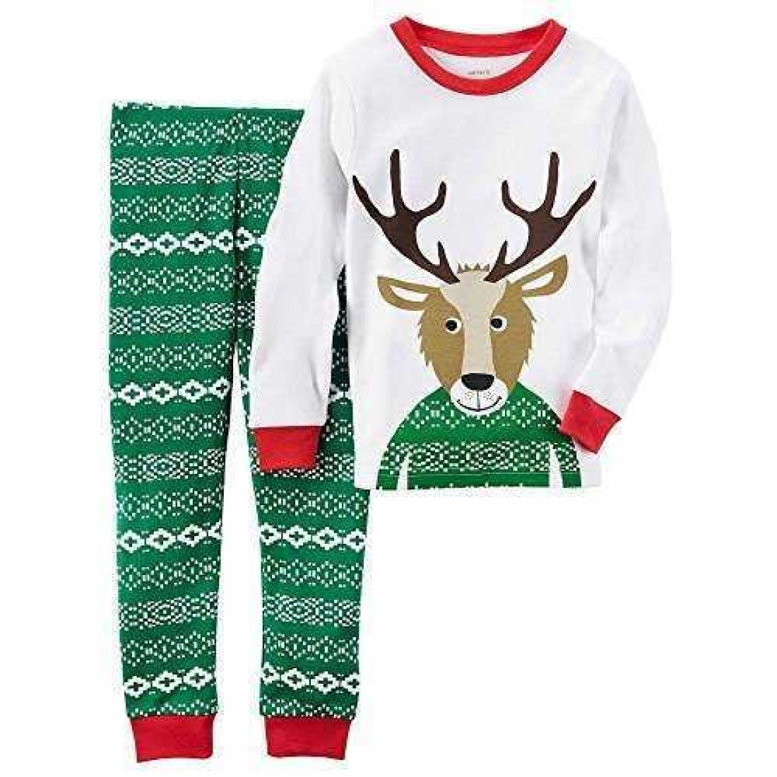 Carter’s Boys’ 2 Pc Cotton 341g246, Reindeer, 4T