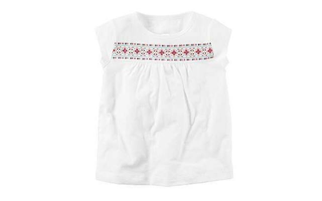 Girl's Puff Floral Cotton T-Shirts