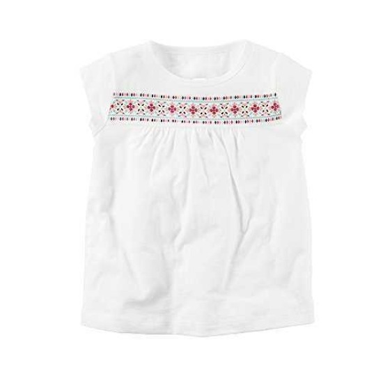  Girl's Puff Floral Cotton T-Shirts
