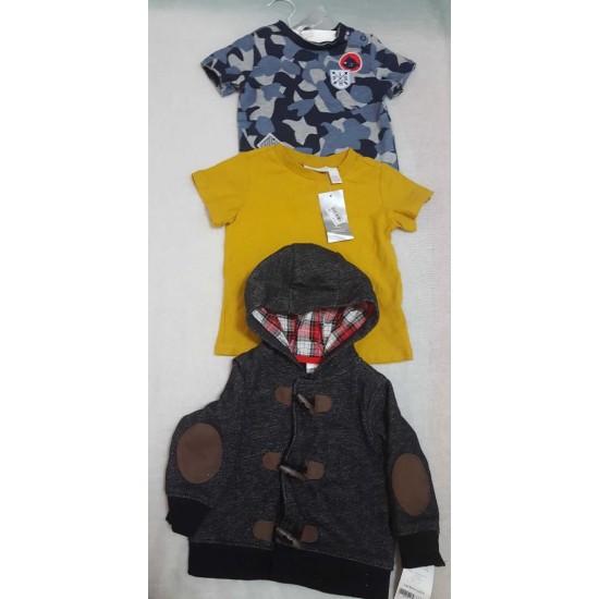 Carter’s Hoodie and 2 pcs. First Impressions T-shirts Boys 6 Months