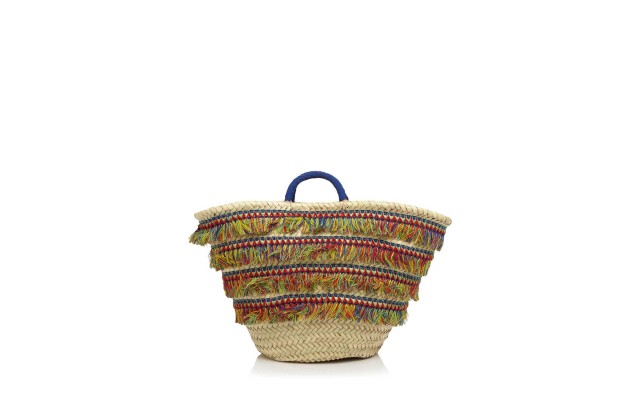  Multicolor Fringe Straw Tote