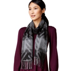 Cejon Geo Print Italian Acrylic Muffler (Black)