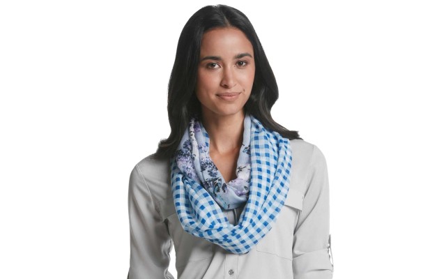  Gingham & Floral Mixed Print Infinity Loop, Neural