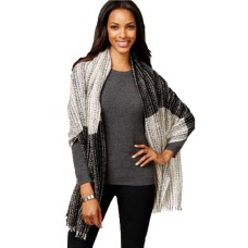 Cejon Marled Color Block Day Wrap (One Size)