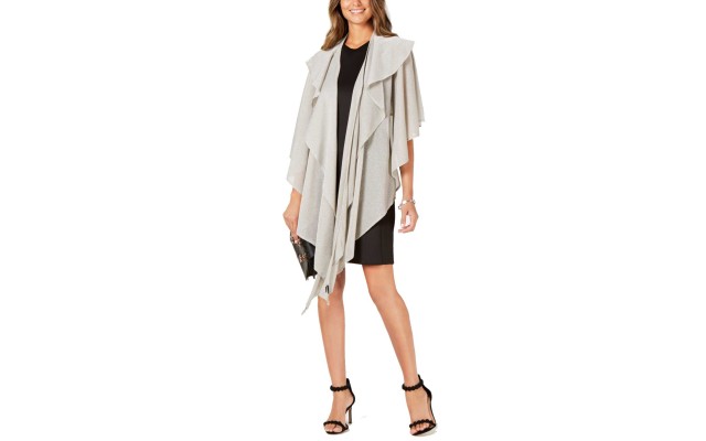  Women’s Double-Draped Sparkle-Knit Wraps