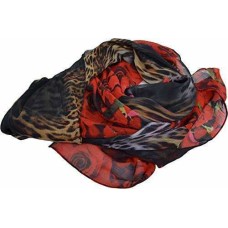 Cejon Women’s Floral Wrap, Red/White/Blue, One Size