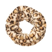 Cejon Women’s Leopard Print Cowl Loop Scarf ( Brown)