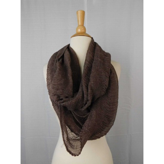  Women’s Ruched Infinity Scarf, Taupe