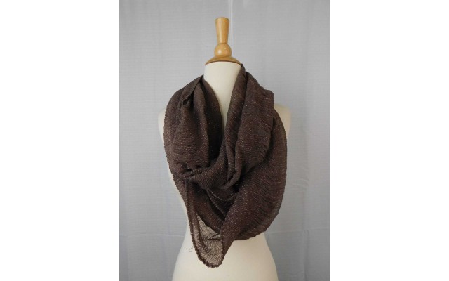  Women’s Ruched Infinity Scarf, Taupe