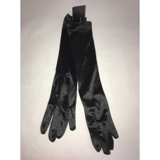 Cejon Women’s Satin Evening Long Gloves Party Wedding (Black, One Size)