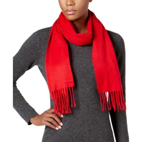  Women’s Solid Woven Scarf (Red)