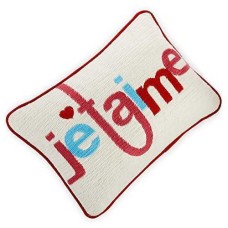 Celebrate Shop 13 x 9-in Je Taime Decorative Throw Pillow, White/Red