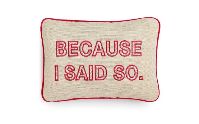 Celebrate Shop ‘Because I Said So’ Decorative Pillow; Ivory & Pink Floral