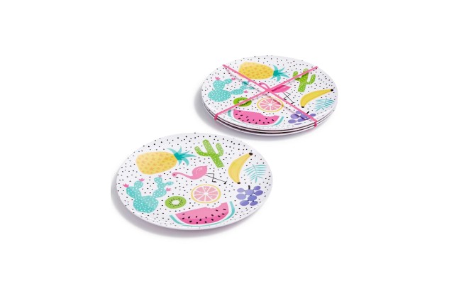  Bell & Curfew 4-Pc. Printed Melamine Plate