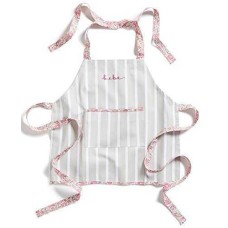 Celebrate Shop Children’s Striped Cotton ‘Bebe’ Apron (Gray/White)