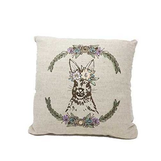 Celebrate Shop Forest Creature Decorative Throw Pillow Fox & Rabbit (Rabbit)