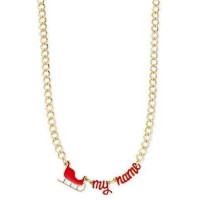 Celebrate Shop Gold-Tone 'Sleigh My Name' Christmas Necklace