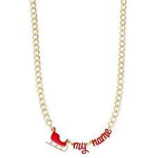 Celebrate Shop Gold-Tone 'Sleigh My Name' Christmas Necklace
